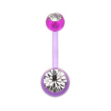 Ultra Comfort Glam Bio Flex Belly Rings - Basic Curved Barbell. Navel Rings Australia.