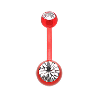 Ultra Comfort Glam Bio Flex Belly Rings - Basic Curved Barbell. Navel Rings Australia.