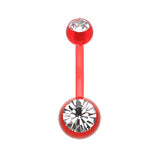 Ultra Comfort Glam Bio Flex Belly Rings - Basic Curved Barbell. Navel Rings Australia.
