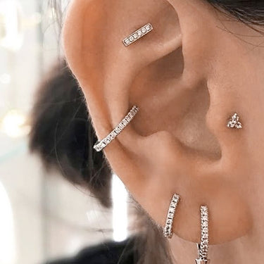 Diamond Eternity Earring by Maria Tash in 18K Gold 3/16'' (5mm) Crystal