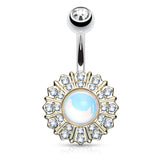 Toco Revo Belly Bar with Gold Plating - Fixed (non-dangle) Belly Bar. Navel Rings Australia.