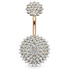 Crowned Motley™ Belly Bar with Rose Gold Plating