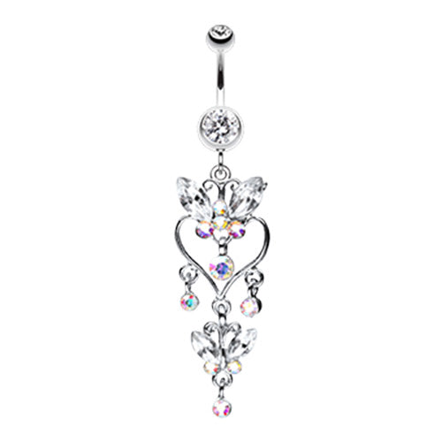 Sophistiqué Butterfly Chandelier Belly Ring - Dangling Belly Ring. Navel Rings Australia.