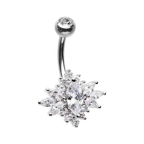 Stunning Crystal Navel Ring. Elaborate Navel Jewellery. 14g 10mm. – The ...