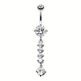 Fire Crystal Dangly Belly Bar