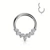 Jewelled Leaflet Clicker Body Jewellery