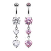 Dixi Crystal Heart Belly Ring