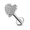 Infinite Love Heart Body Jewellery. Labret, Monroe, Tragus and Cartilage Earrings.