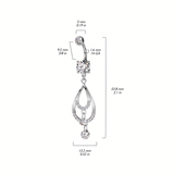 Felicity Jewel Belly Dangle with Gold Plating