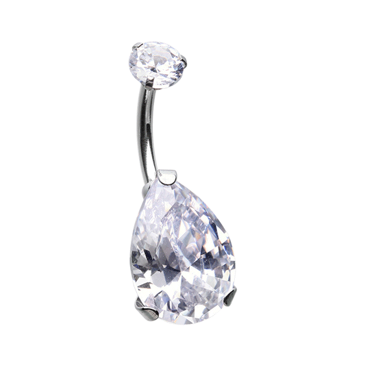 Internally Threaded Theia Gem Navel Ring