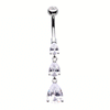 Crystal Tears Belly Button Ring