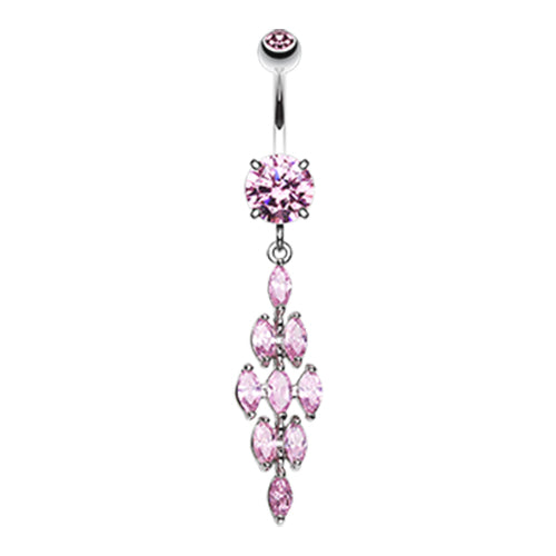 Crystal Candy Belly Chandelier - Dangling Belly Ring. Navel Rings Australia.