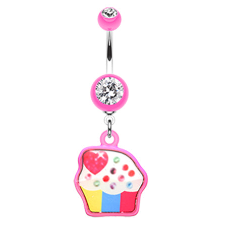 Cupcake Candy Belly Bar - Dangling Belly Ring. Navel Rings Australia.
