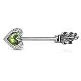 Opal Cupid Bow Nipple Ring
