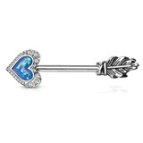 Opal Cupid Bow Nipple Ring