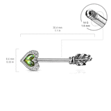 Opal Cupid Bow Nipple Ring