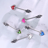 Opal Cupid Bow Nipple Ring