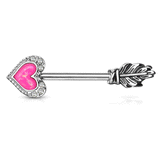 Opal Cupid Bow Nipple Ring