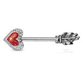 Opal Cupid Bow Nipple Ring
