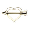 Cupid's Love Struck Heart Nipple Shield Ring with Gold Plating