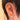 Granulated Triple Spike Earring by Maria Tash in Yellow Gold - Earring. Navel Rings Australia.