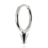 Single Spike Non-Rotating Earring by Maria Tash in White Gold