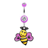 Bumbly Bee Lovin Belly Dangle - Dangling Belly Ring. Navel Rings Australia.