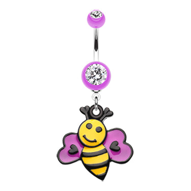 Bumbly Bee Lovin Belly Dangle - Dangling Belly Ring. Navel Rings Australia.