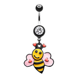Bumbly Bee Lovin Belly Dangle - Dangling Belly Ring. Navel Rings Australia.
