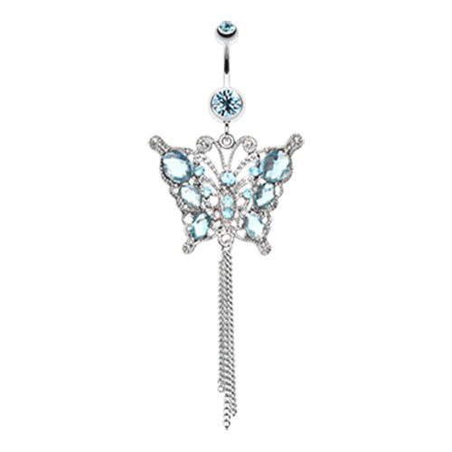Imperial Butterfly Belly Chandelier - Dangling Belly Ring. Navel Rings Australia.