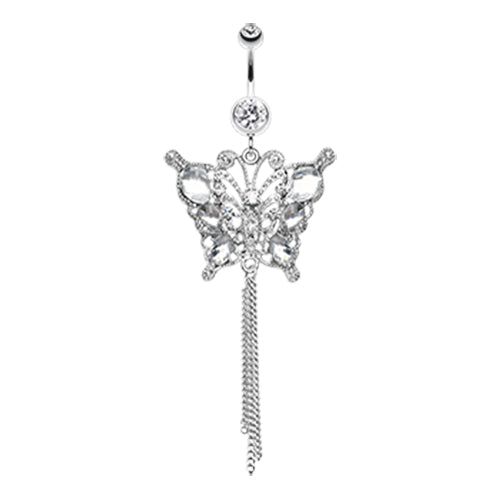 Imperial Butterfly Belly Chandelier - Dangling Belly Ring. Navel Rings Australia.