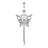 Imperial Butterfly Belly Chandelier - Dangling Belly Ring. Navel Rings Australia.