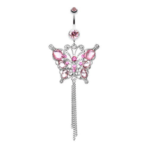 Imperial Butterfly Belly Chandelier - Dangling Belly Ring. Navel Rings Australia.