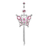 Imperial Butterfly Belly Chandelier - Dangling Belly Ring. Navel Rings Australia.