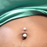 Colour Me PTFE Flex Belly Bars - Basic Curved Barbell. Navel Rings Australia.