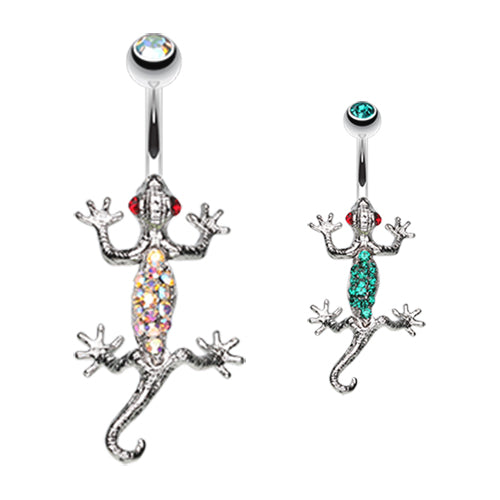 Get Go Gecko Navel Bar - Fixed (non-dangle) Belly Bar. Navel Rings Australia.