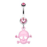 Lovin' You to DEATH Skull Belly Bar - Dangling Belly Ring. Navel Rings Australia.