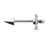 Ruby Dagger Nipple Barbell Ring