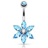 The Classic Daisy Belly Bar - Fixed (non-dangle) Belly Bar. Navel Rings Australia.