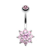 Pink Daisy Belly Button Ring