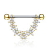 Dai-Dai Daisy Drop Nipple Bar with Gold Plating