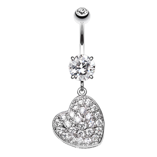 Seduced My Heart Belly Piercing Ring - Dangling Belly Ring. Navel Rings Australia.