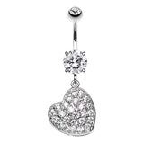 Seduced My Heart Belly Piercing Ring - Dangling Belly Ring. Navel Rings Australia.