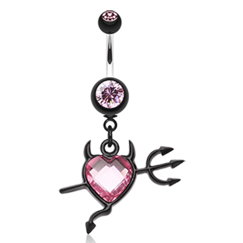 Cupids Lil' Devil Heart Belly Button Ring - Dangling Belly Ring. Navel Rings Australia.