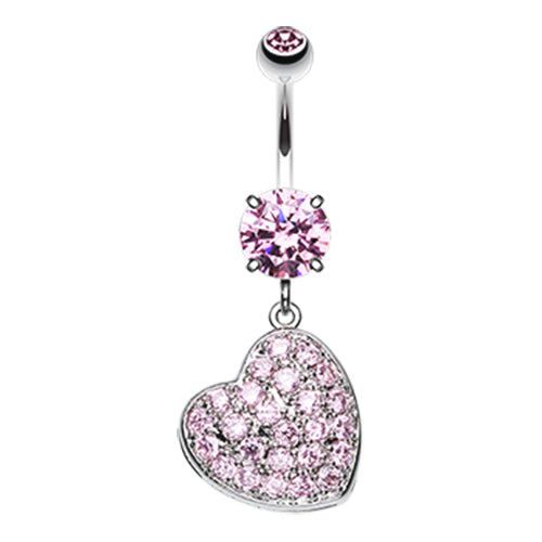 Seduced My Heart Belly Piercing Ring - Dangling Belly Ring. Navel Rings Australia.