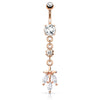 Jungle Journey Belly Bar with Rose Gold Plating