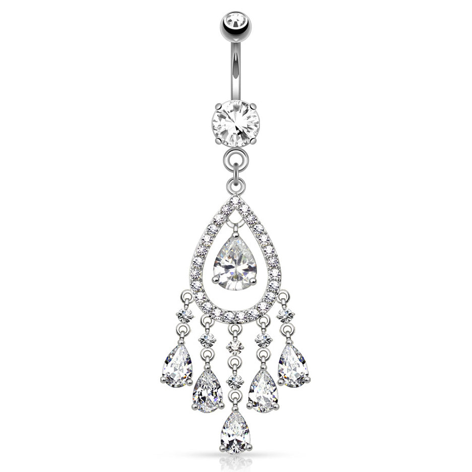 ChaCha Chandelier Belly Dangle - Dangling Belly Ring. Navel Rings Australia.