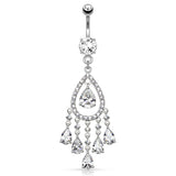 ChaCha Chandelier Belly Dangle - Dangling Belly Ring. Navel Rings Australia.