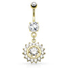 Heritage Circuit Belly Dangle with Gold Plating
