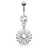 Heritage Circuit Belly Dangle - Dangling Belly Ring. Navel Rings Australia.
